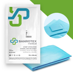 camp chirurgical cu 2 straturi, 75cm x 90cm ,steril (pachet x 50 buc)
